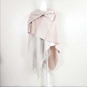 Soia & Kyo Color Block Scarfigan with Fringe